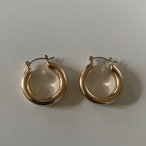 Gold Chunky Small Hoop Earrings